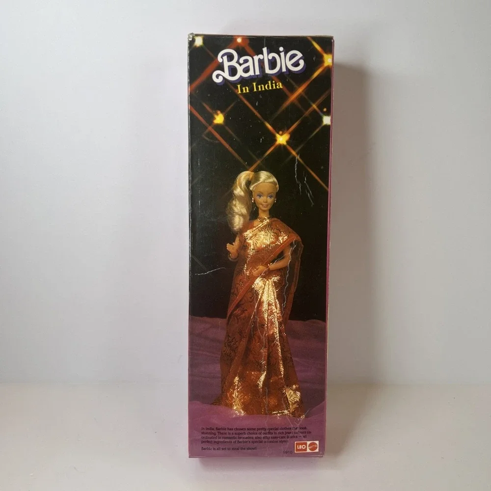 1993 Barbie in India #9910 Brunette Yellow Sari LEO Mattel NIB Vintage